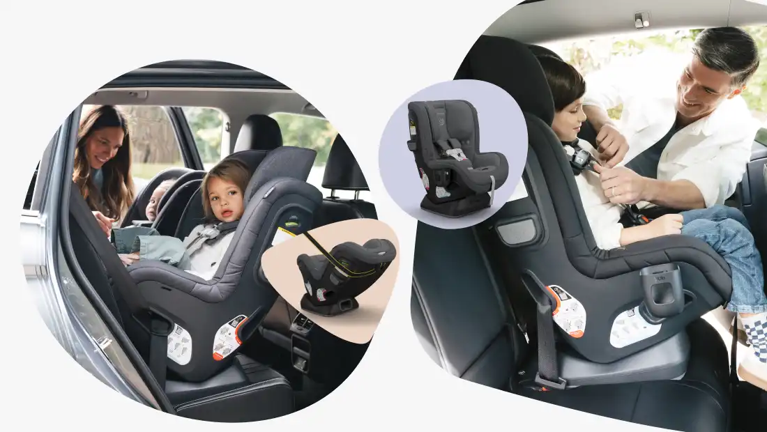 Parents changing the Rove from rear to forward facing, securely